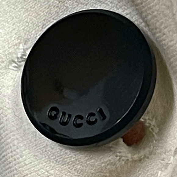 GUCCI ivory white cotton CLASSIC Blazer Jacket 44 (Large) with branded buttons - Picture 6 of 10